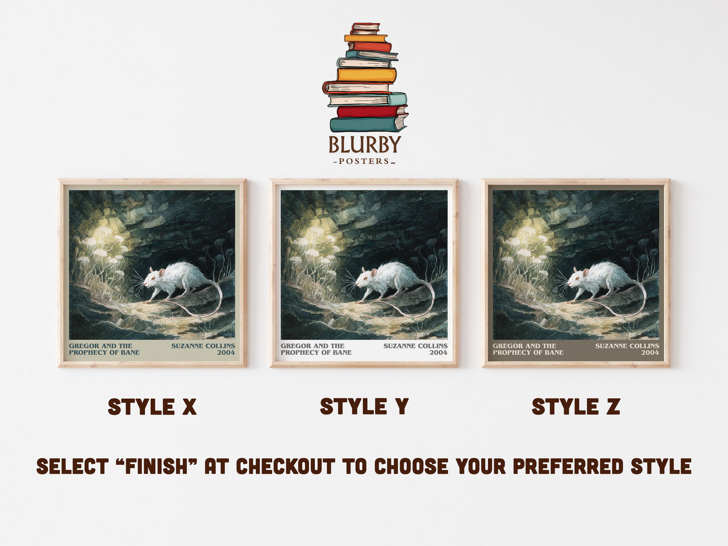 Gregor and the Prophecy of Bane literary art print colour and style options – Suzanne Collins book art