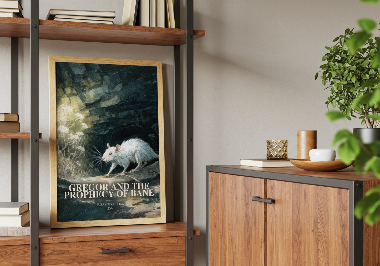 Gregor And The Prophecy Of Bane book watercolour illustration paper finish options – matte satin gloss