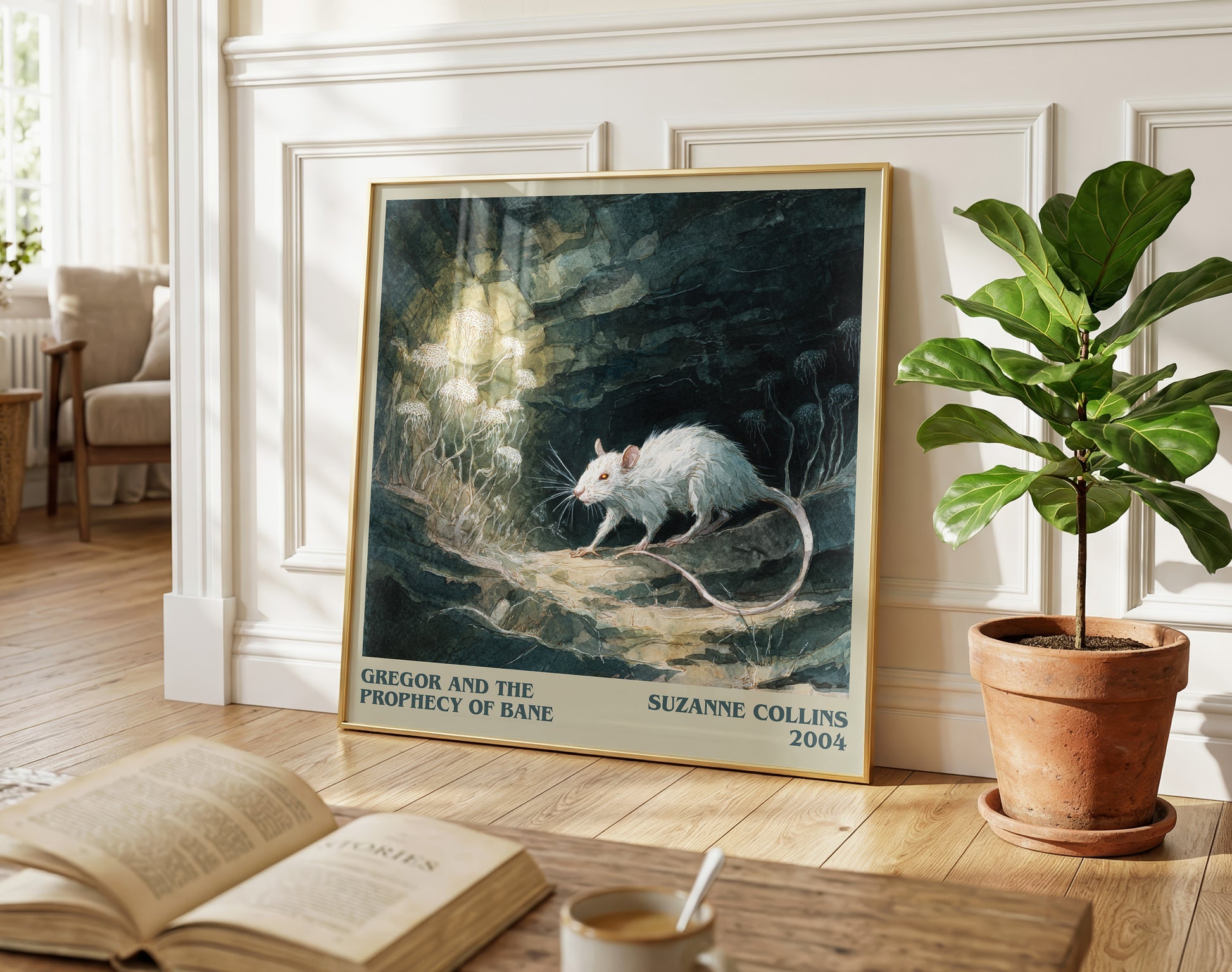 Gregor and the Prophecy of Bane literary poster paired in gallery wall – literary art prints
