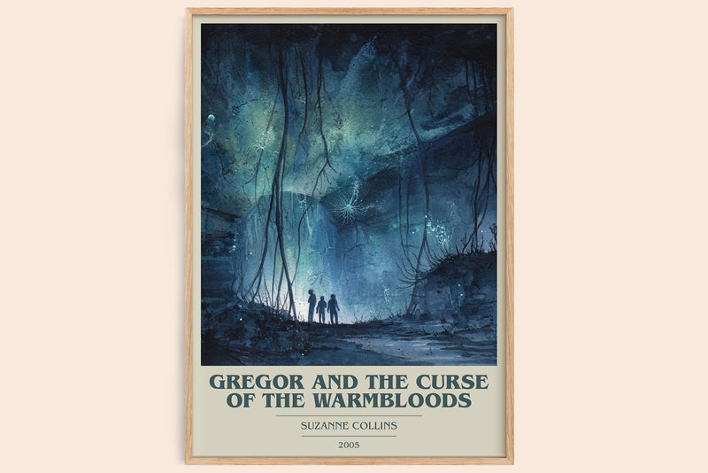 Gregor and the Curse of the Warmbloods book cover book poster by Suzanne Collins – framed literary art print
