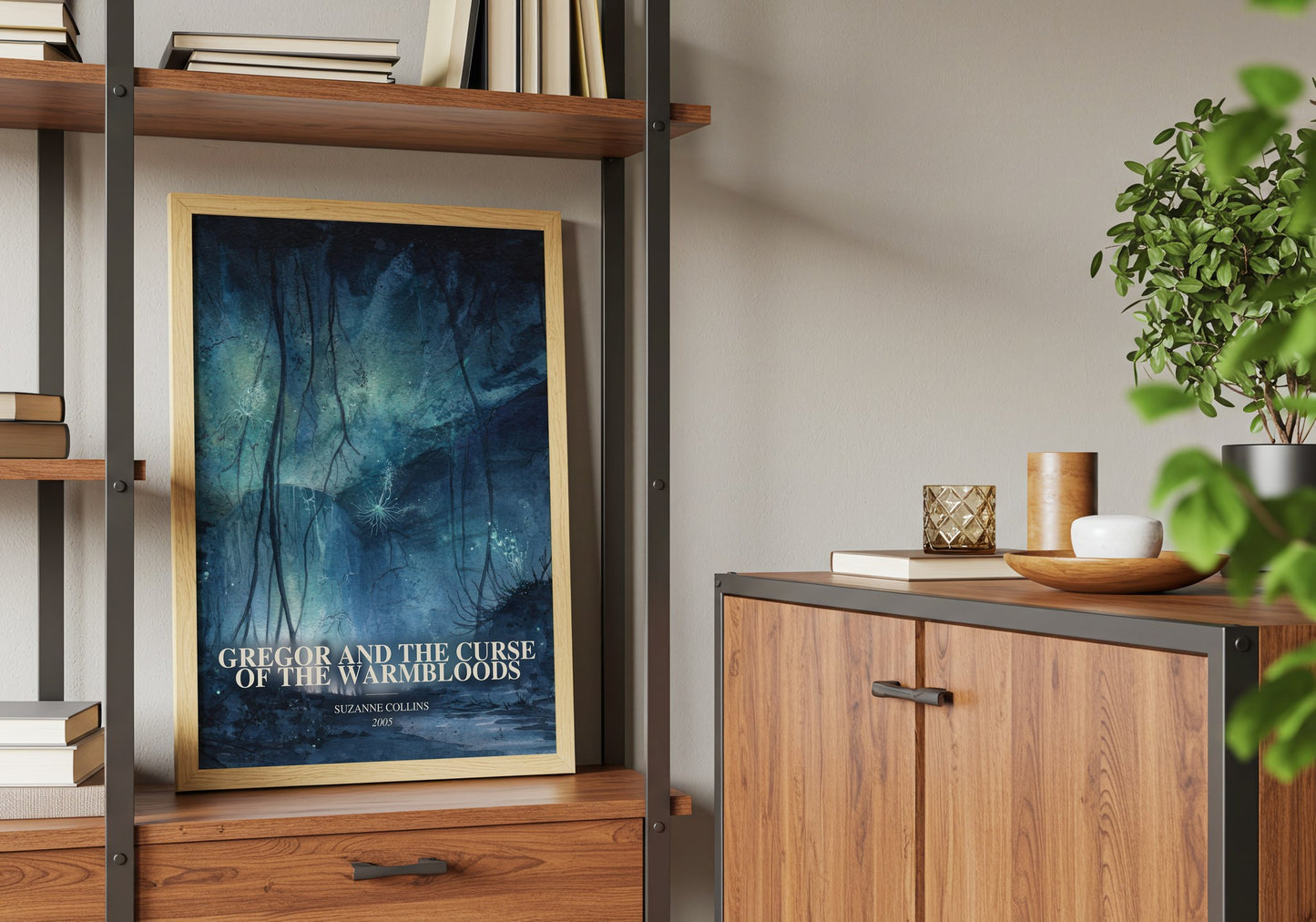 Gregor And The Curse Of The Warmbloods book watercolour illustration paper finish options – matte satin gloss