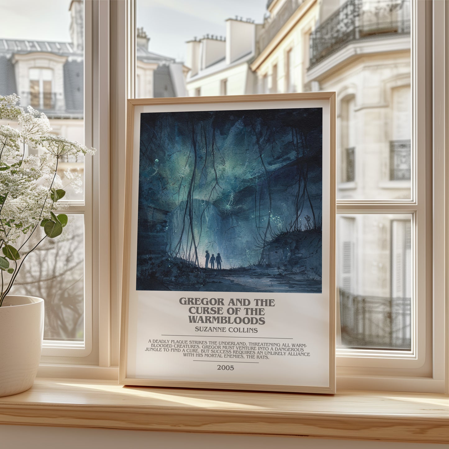 Gregor and the Curse of the Warmbloods bookish poster colour and style options – Suzanne Collins book art