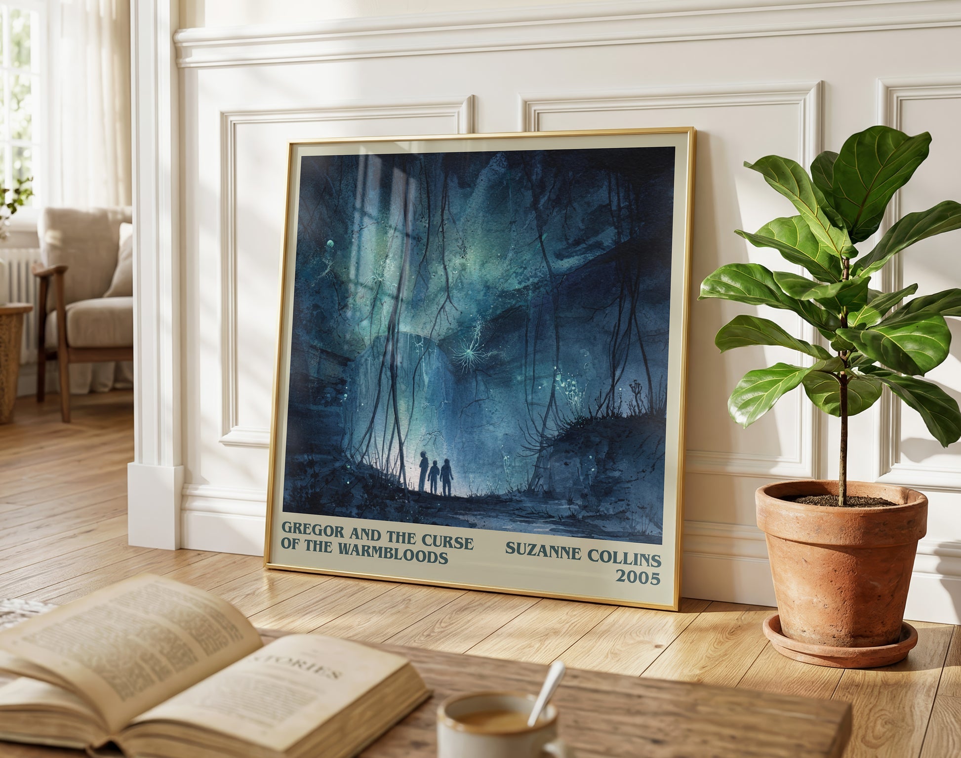 Gregor and the Curse of the Warmbloods literary poster paired in gallery wall – literary art prints
