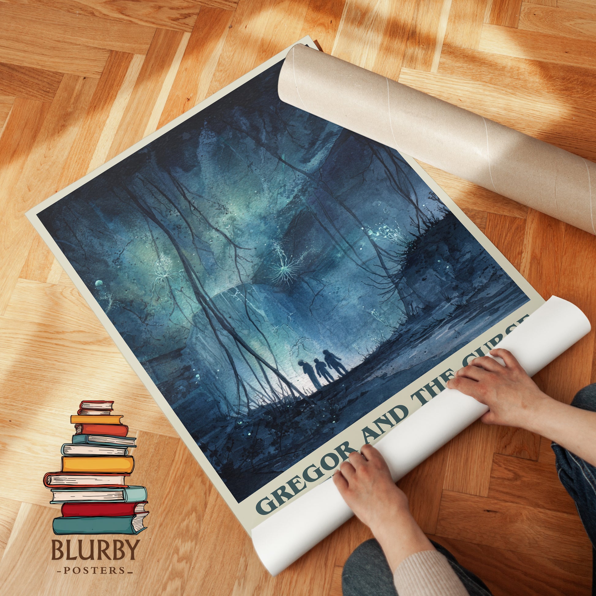 Gregor and the Curse of the Warmbloods book cover print on bookshelf – Suzanne Collins fan gift
