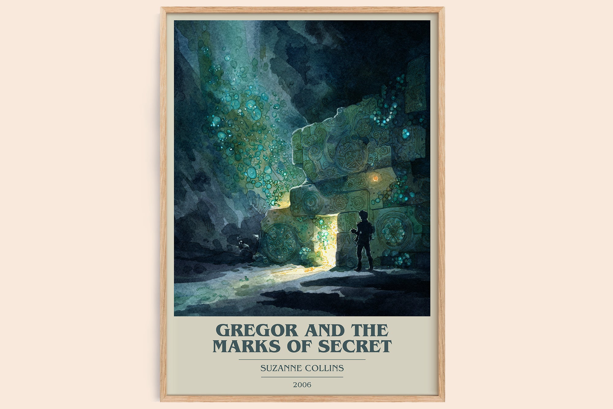 Gregor and the Marks of Secret book cover book poster by Suzanne Collins – framed literary art print