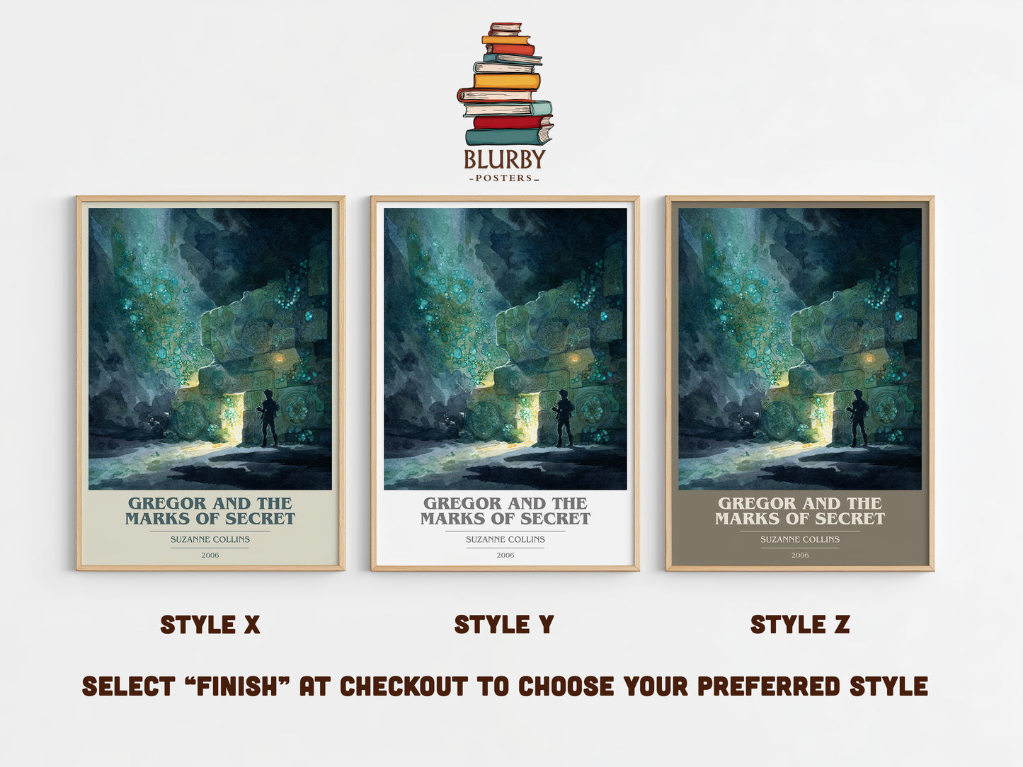 Gregor and the Marks of Secret book cover print in frame leaning in hallway – fantasy wall art