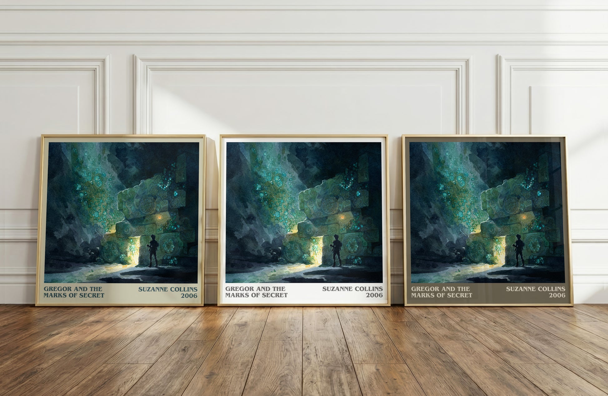 Gregor and the Marks of Secret literary print framed by window – literary home decor