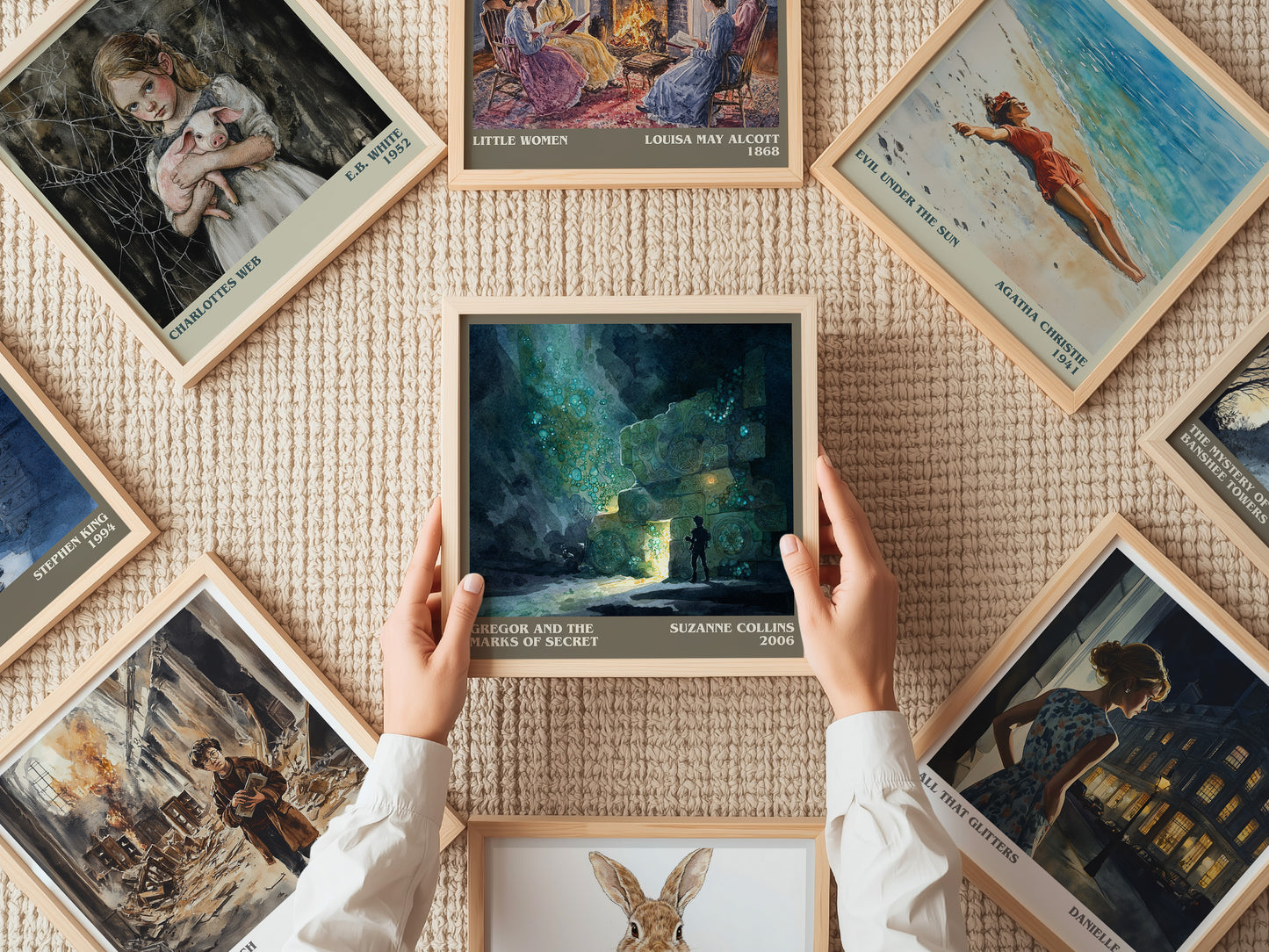 Gregor and the Marks of Secret literary print on bookshelf – Suzanne Collins fan gift