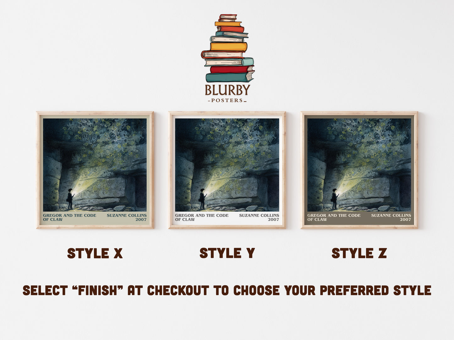 Gregor and the Code of Claw literary art print colour and style options – Suzanne Collins book art