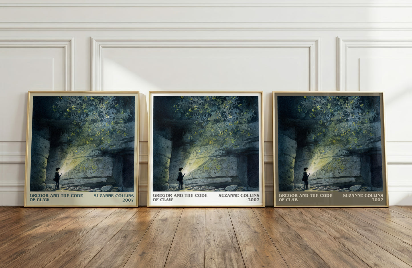 Gregor and the Code of Claw literary print framed by window – literary home decor