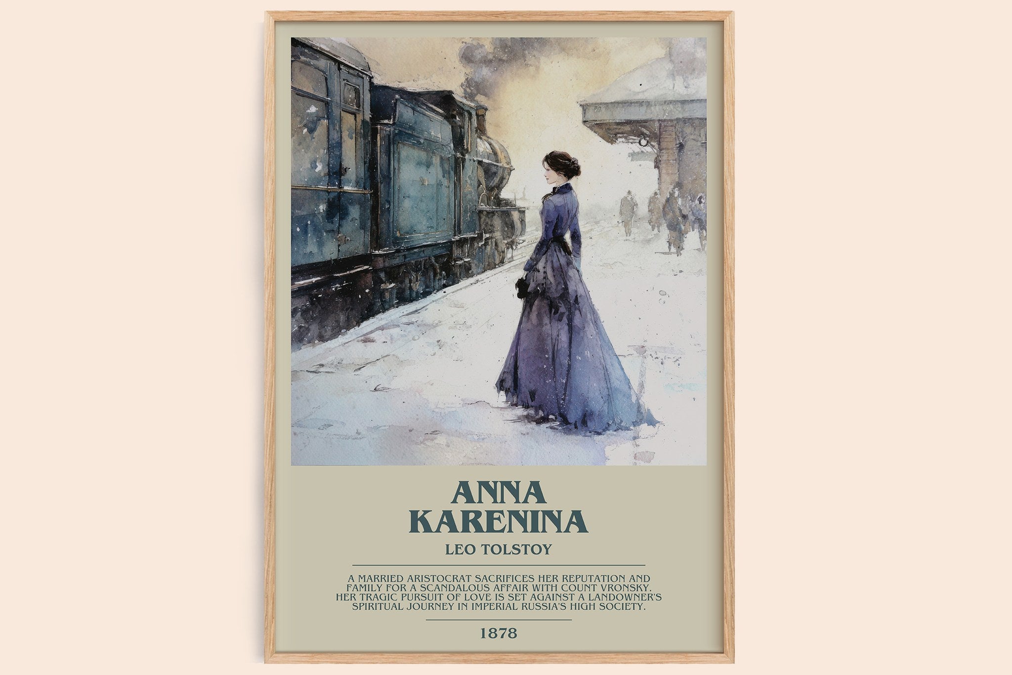 Anna Karenina Bookish Wall Art by Leo Tolstoy