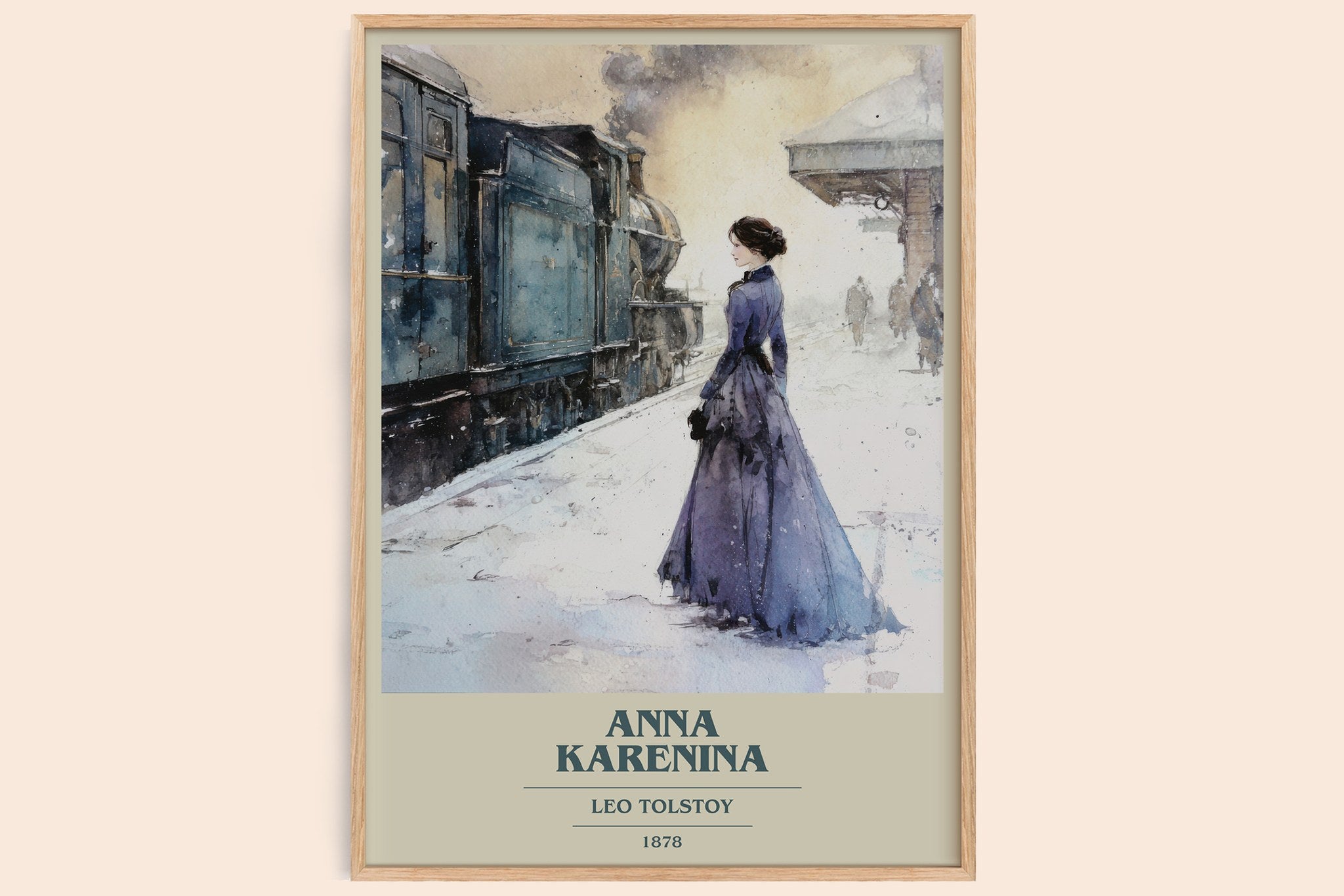 Anna Karenina Book Cover Poster by Leo Tolstoy