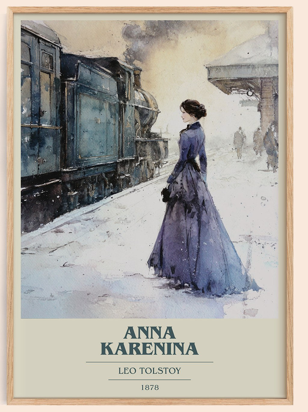 Anna Karenina Book Cover Poster by Leo Tolstoy