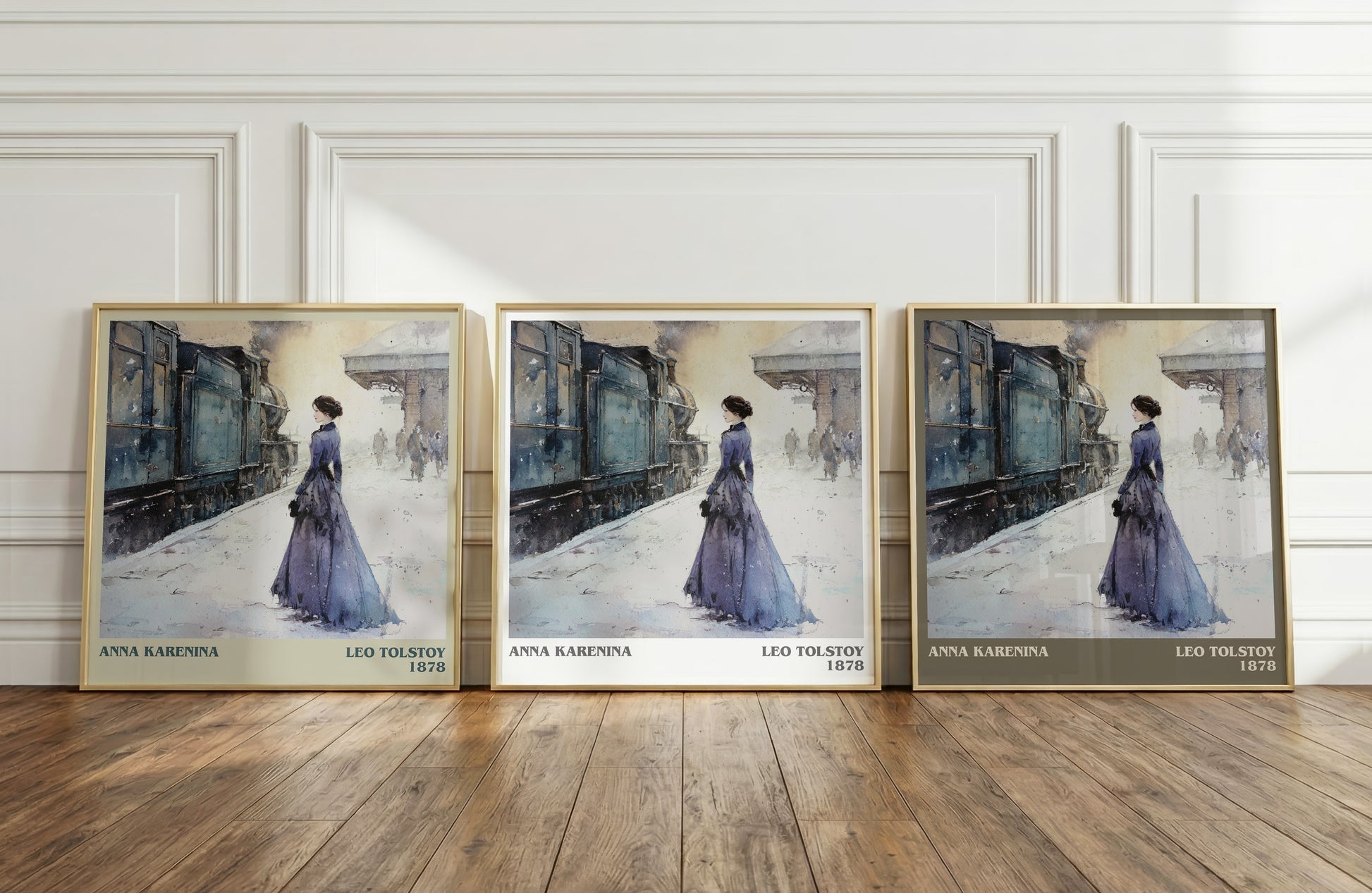 Anna Karenina literary print framed by window – literary home decor