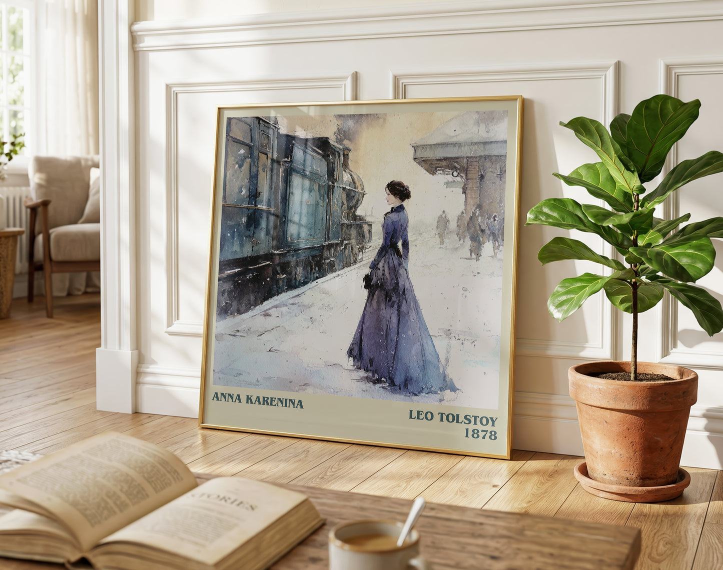 Anna Karenina literary poster paired in gallery wall – literary art prints