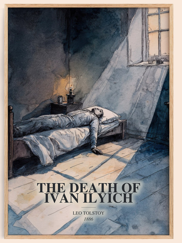The Death Of Ivan Ilyich Book Watercolour Illustration by Leo Tolstoy