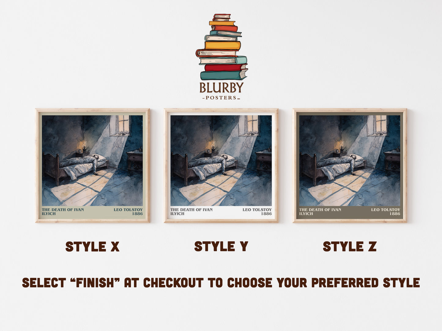 The Death Of Ivan Ilyich literary art print colour and style options – Leo Tolstoy book art