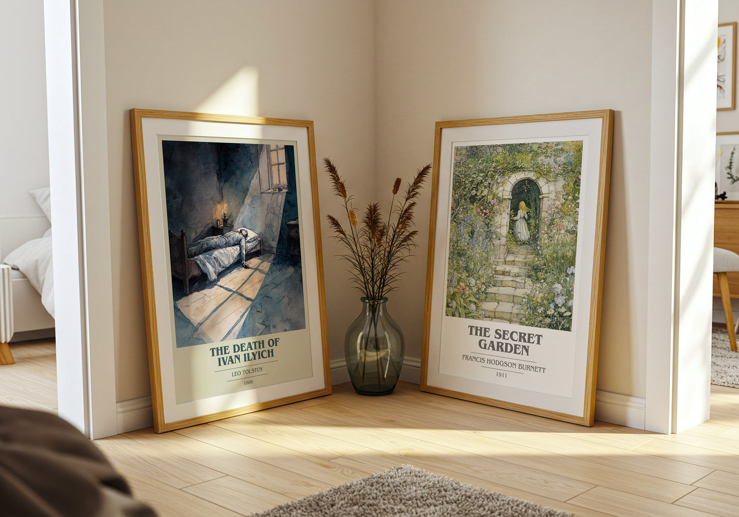 The Death Of Ivan Ilyich book cover book poster framed on wall – classic literature wall art