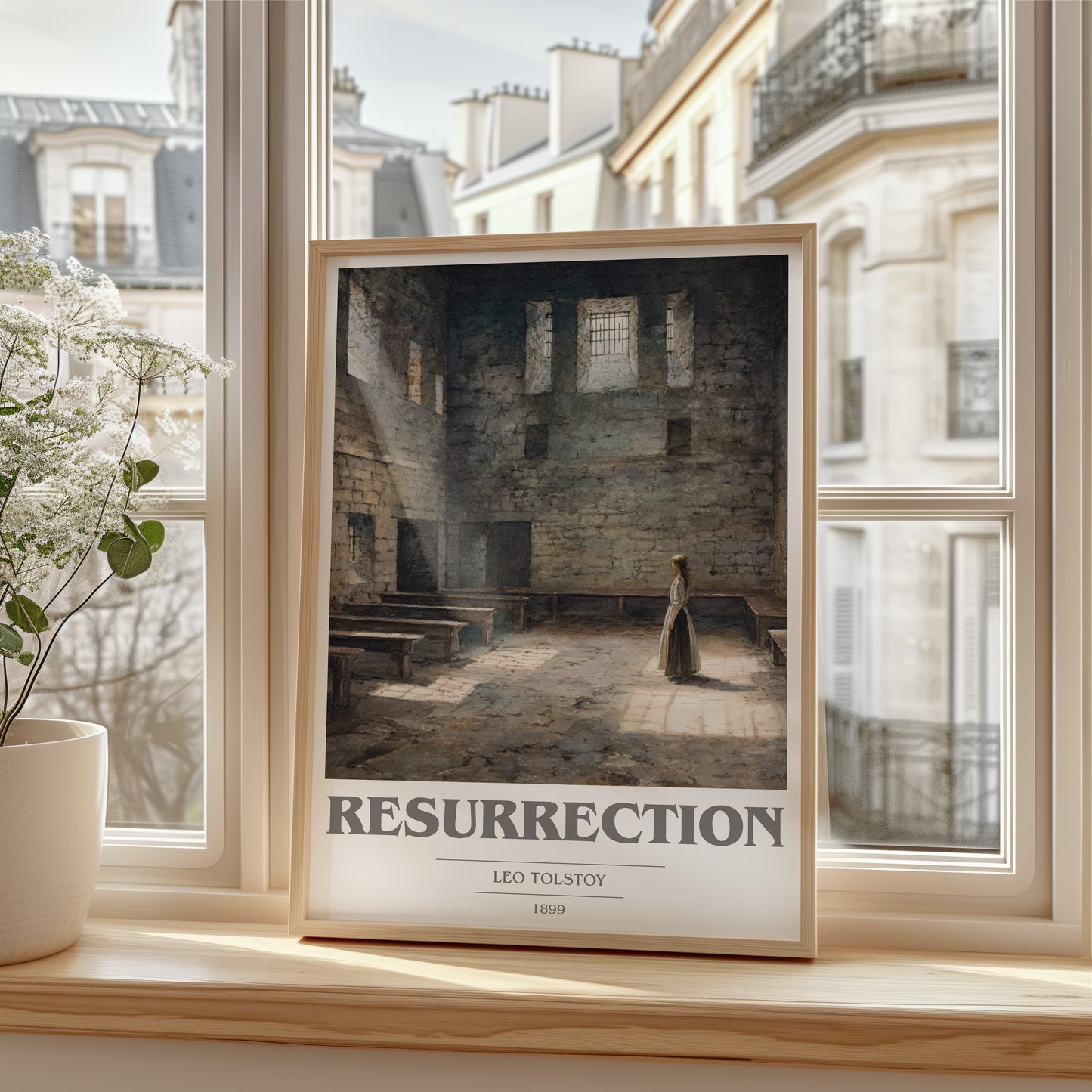 Resurrection book cover poster colour and style options – Leo Tolstoy book art