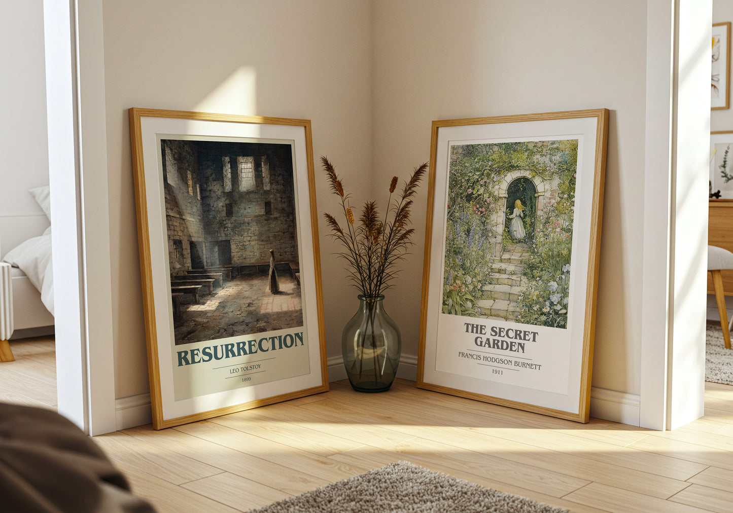 Resurrection book cover book poster framed on wall – classic literature wall art