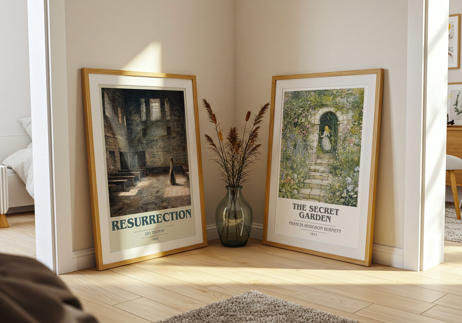 Resurrection book cover book poster framed on wall – classic literature wall art