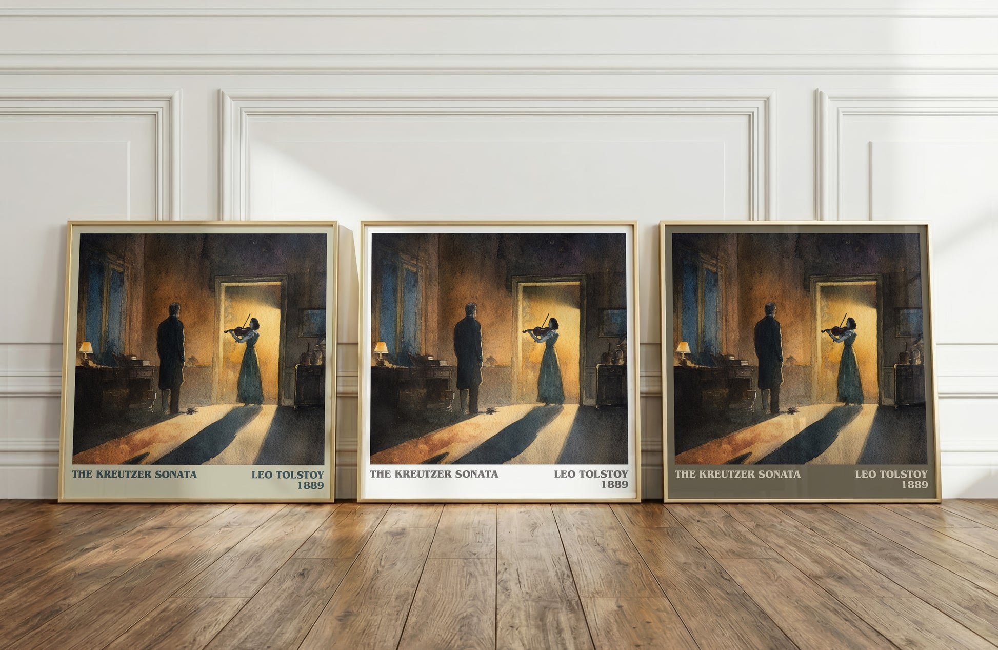 The Kreutzer Sonata literary print framed by window – literary home decor