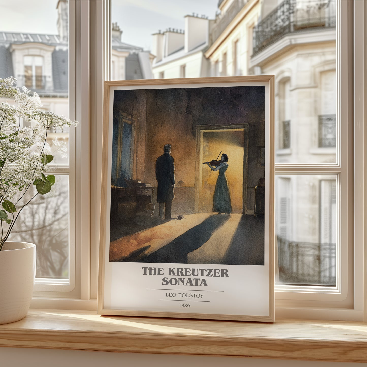 The Kreutzer Sonata book cover poster colour and style options – Leo Tolstoy book art