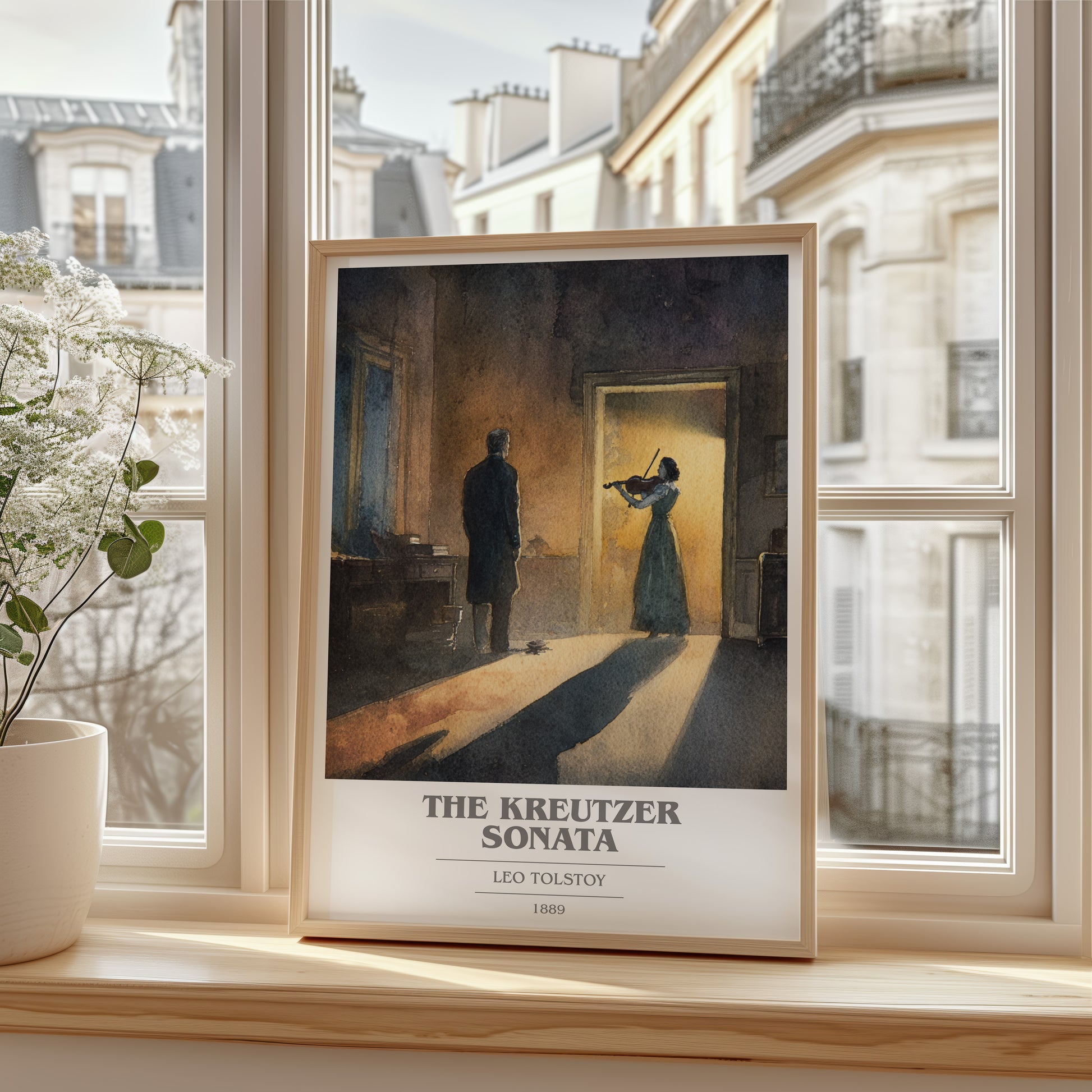 The Kreutzer Sonata book cover poster colour and style options – Leo Tolstoy book art