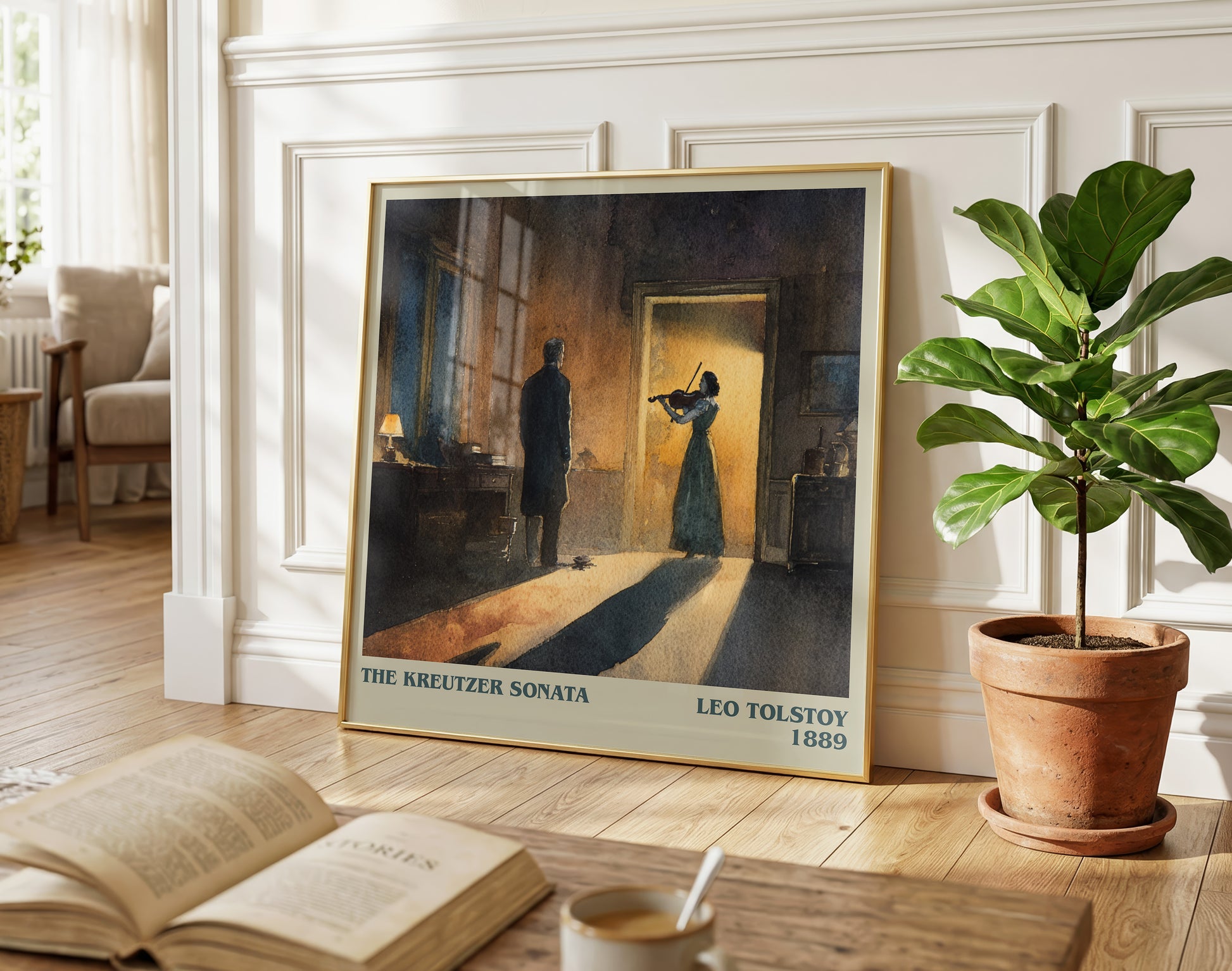 The Kreutzer Sonata literary poster paired in gallery wall – literary art prints