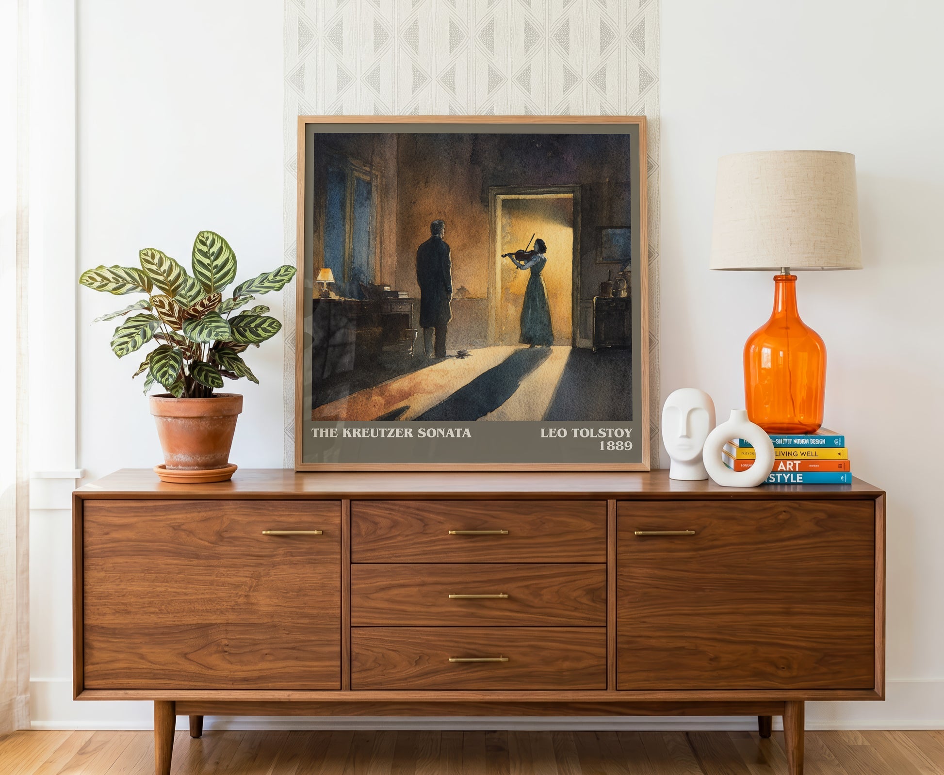 The Kreutzer Sonata literary literary print detail – Leo Tolstoy book art