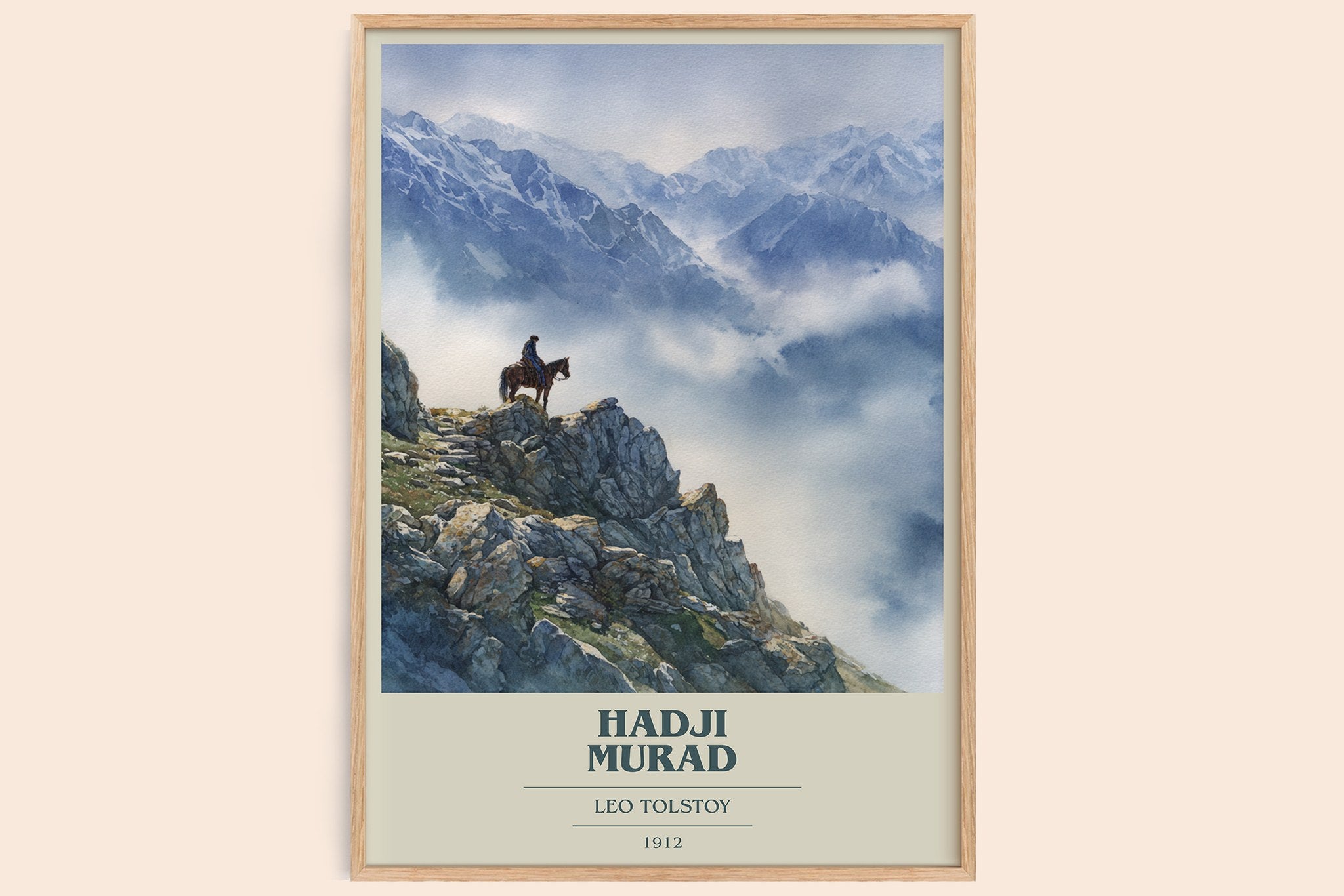 Hadji Murad Book Cover Poster by Leo Tolstoy