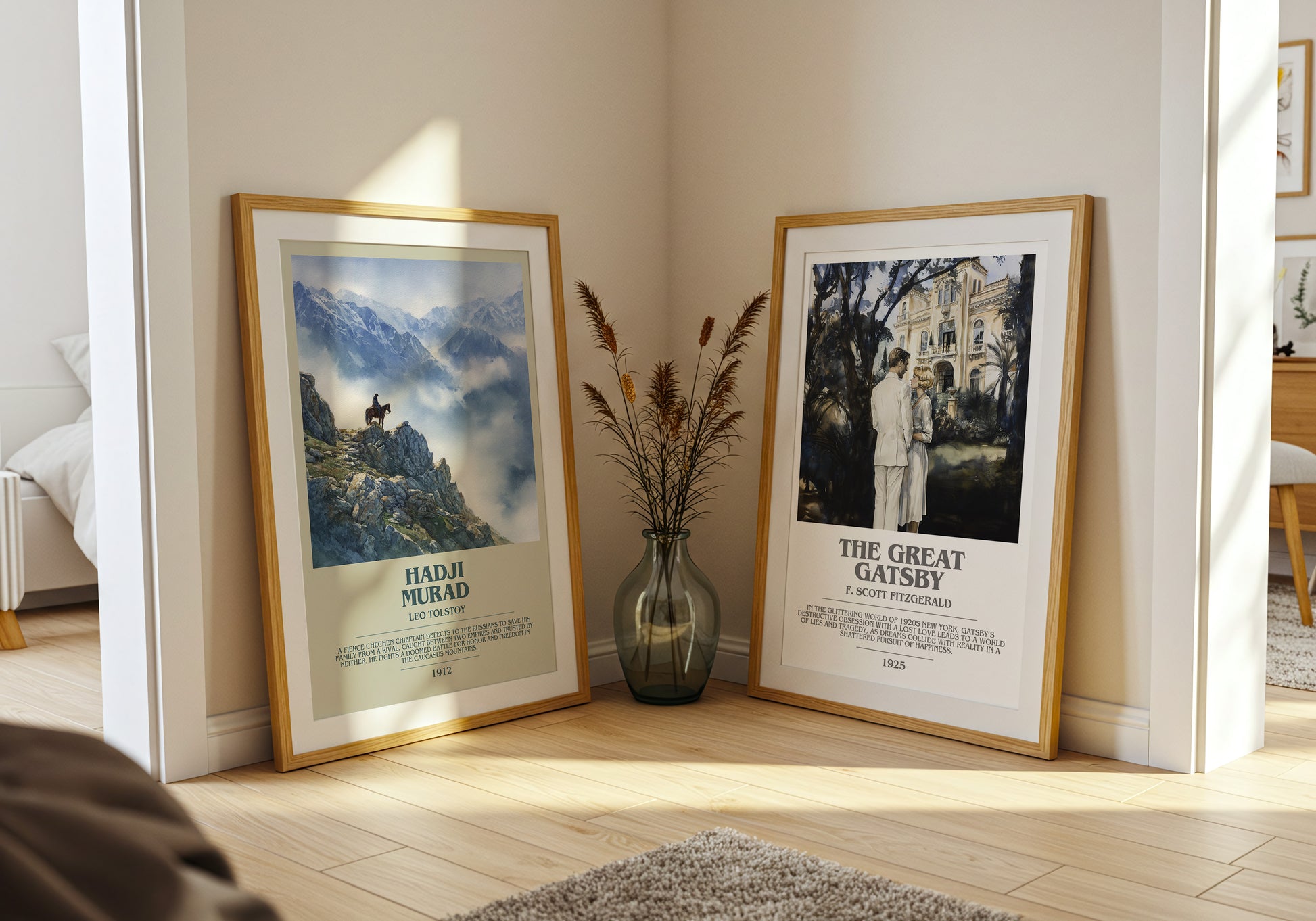 Hadji Murad bookish book poster framed on wall – classic literature wall art