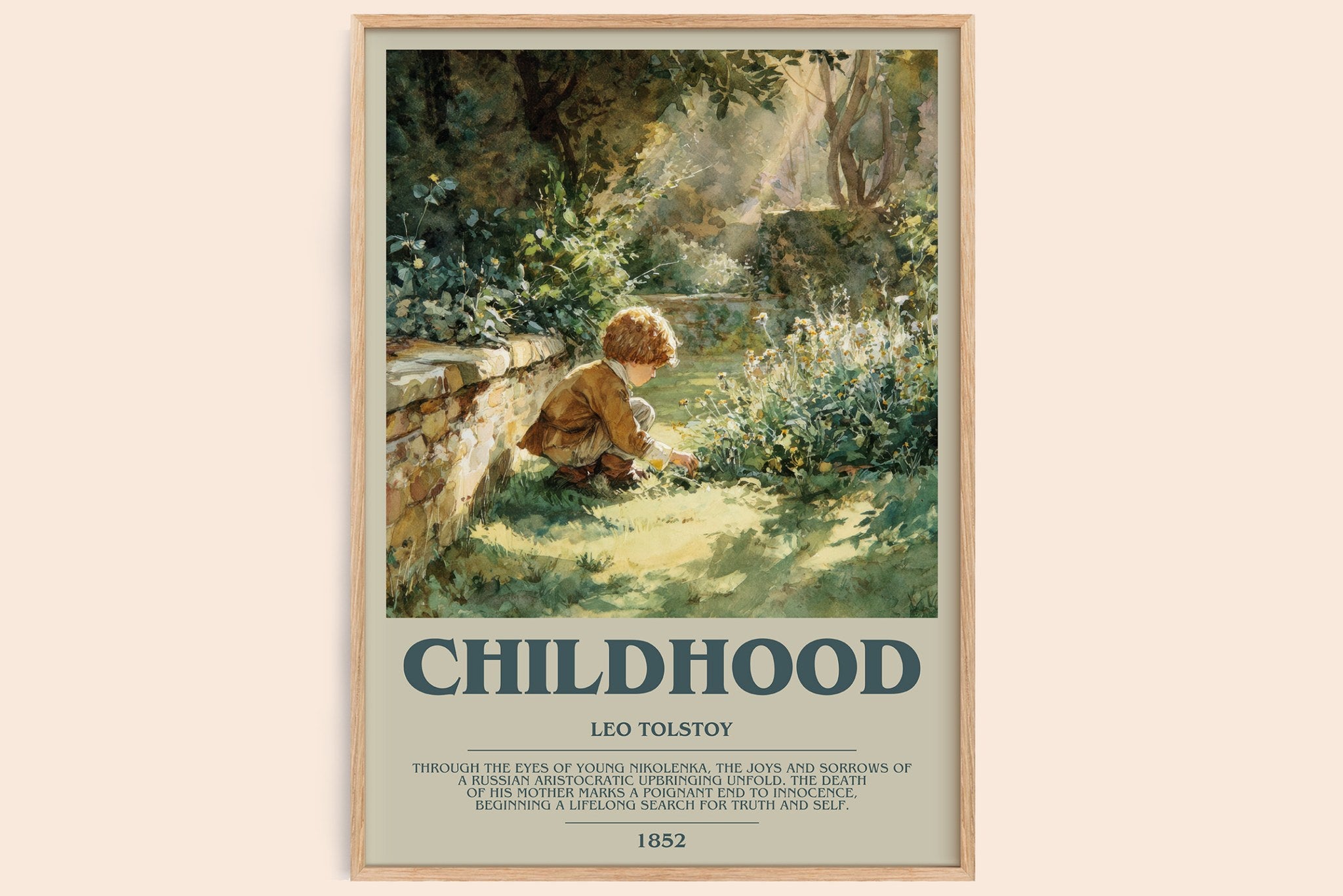 Childhood Bookish Wall Art by Leo Tolstoy