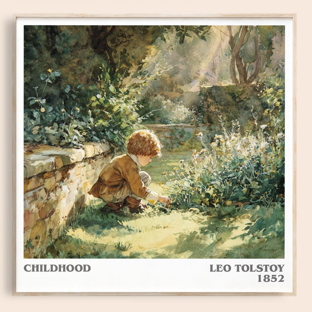 Childhood Literary Art Print by Leo Tolstoy