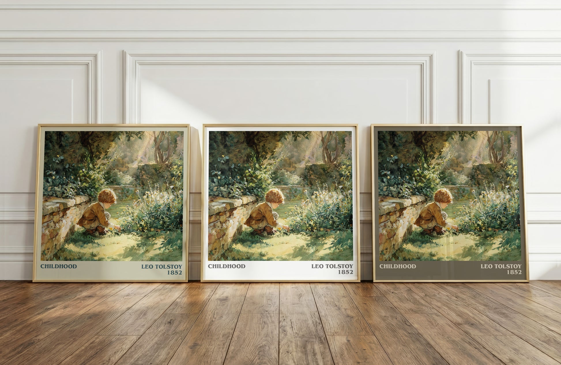 Childhood literary print framed by window – literary home decor