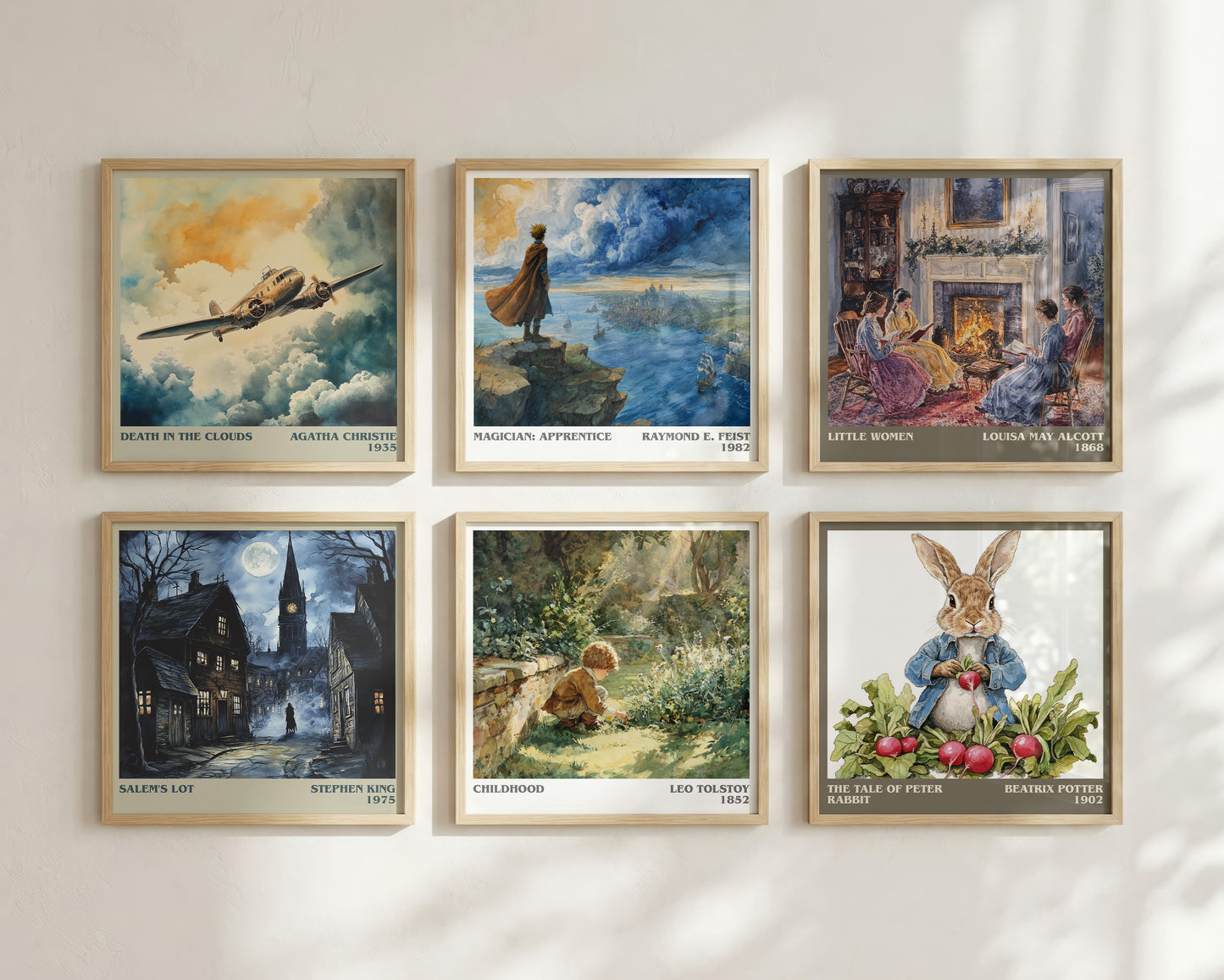 Childhood literary book poster framed on wall – historical fiction wall art