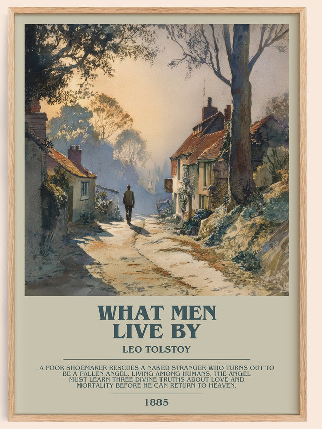 What Men Live By Bookish Wall Art by Leo Tolstoy
