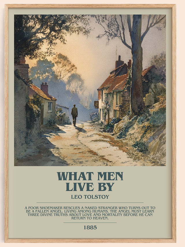 What Men Live By Bookish Wall Art by Leo Tolstoy