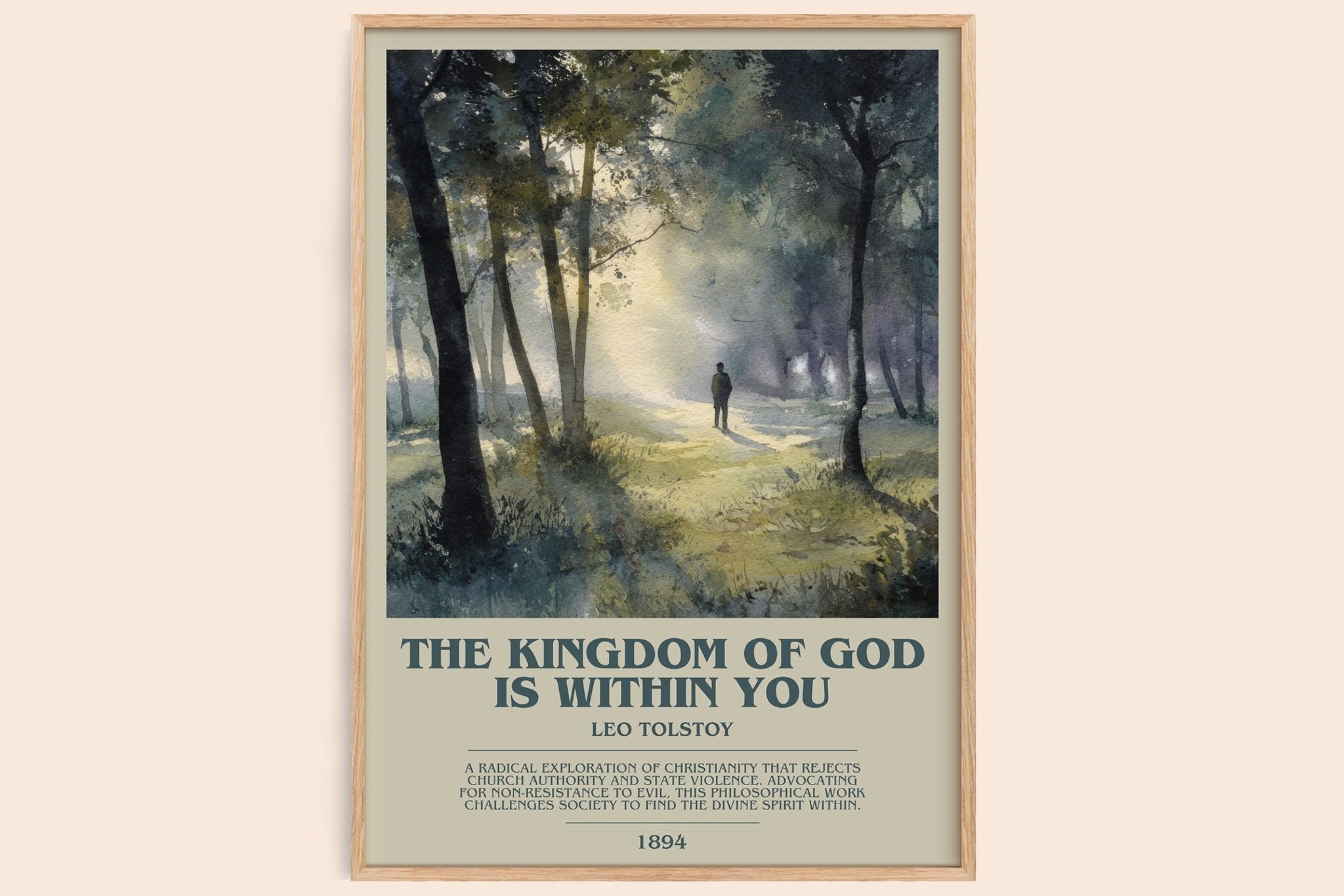 The Kingdom Of God Is Within You Bookish Wall Art by Leo Tolstoy