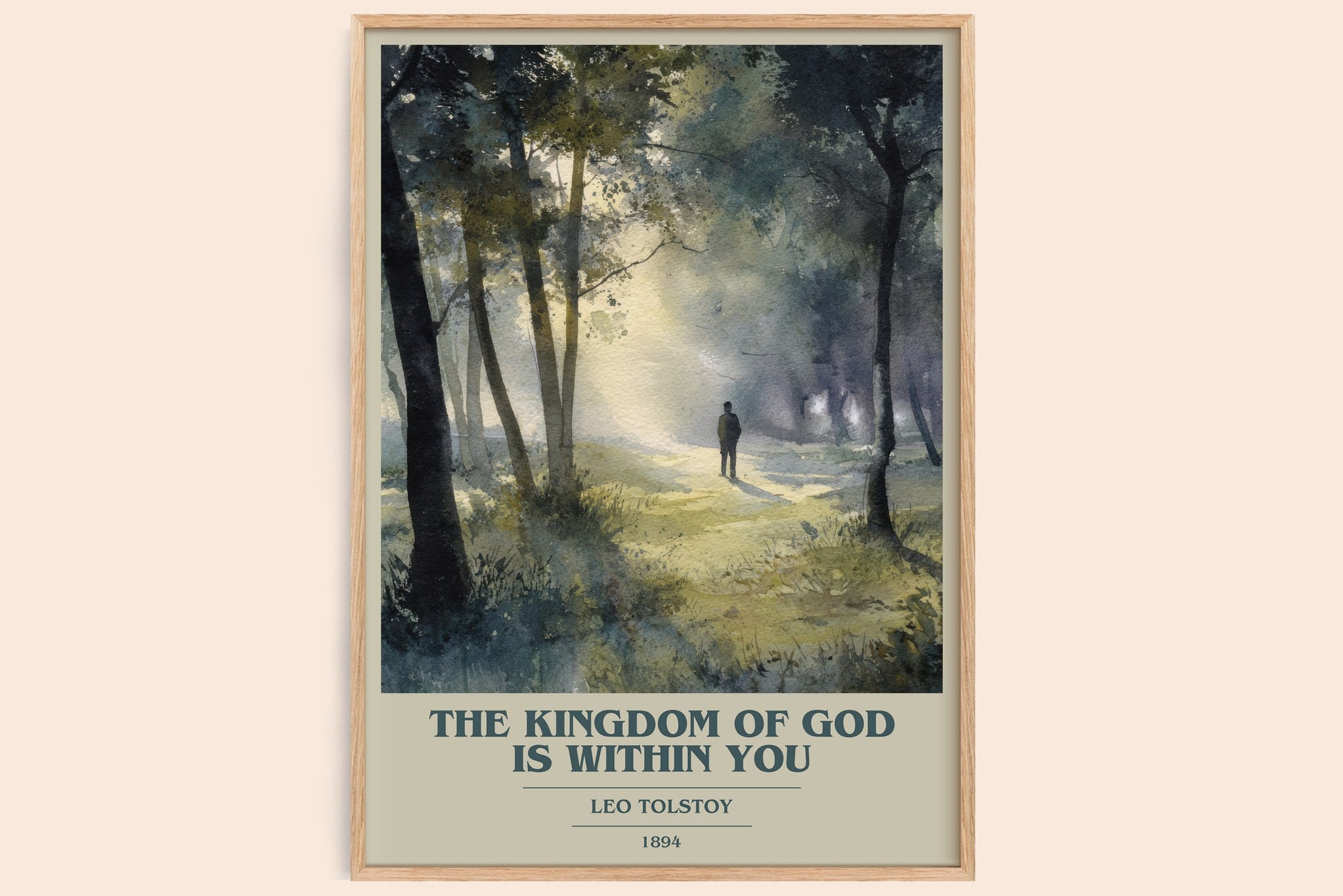 The Kingdom Of God Is Within You Book Cover Poster by Leo Tolstoy