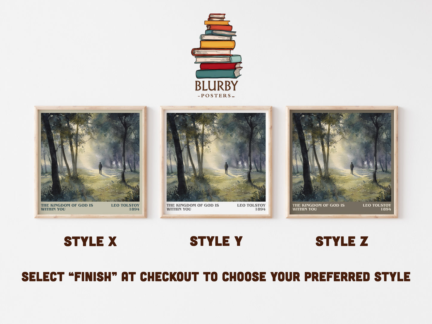 The Kingdom Of God Is Within You literary art print colour and style options – Leo Tolstoy book art