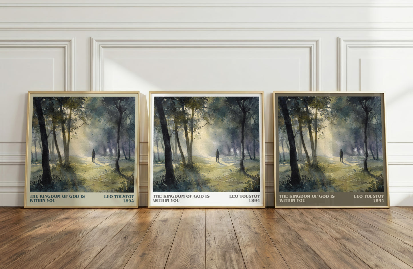 The Kingdom Of God Is Within You literary print framed by window – literary home decor
