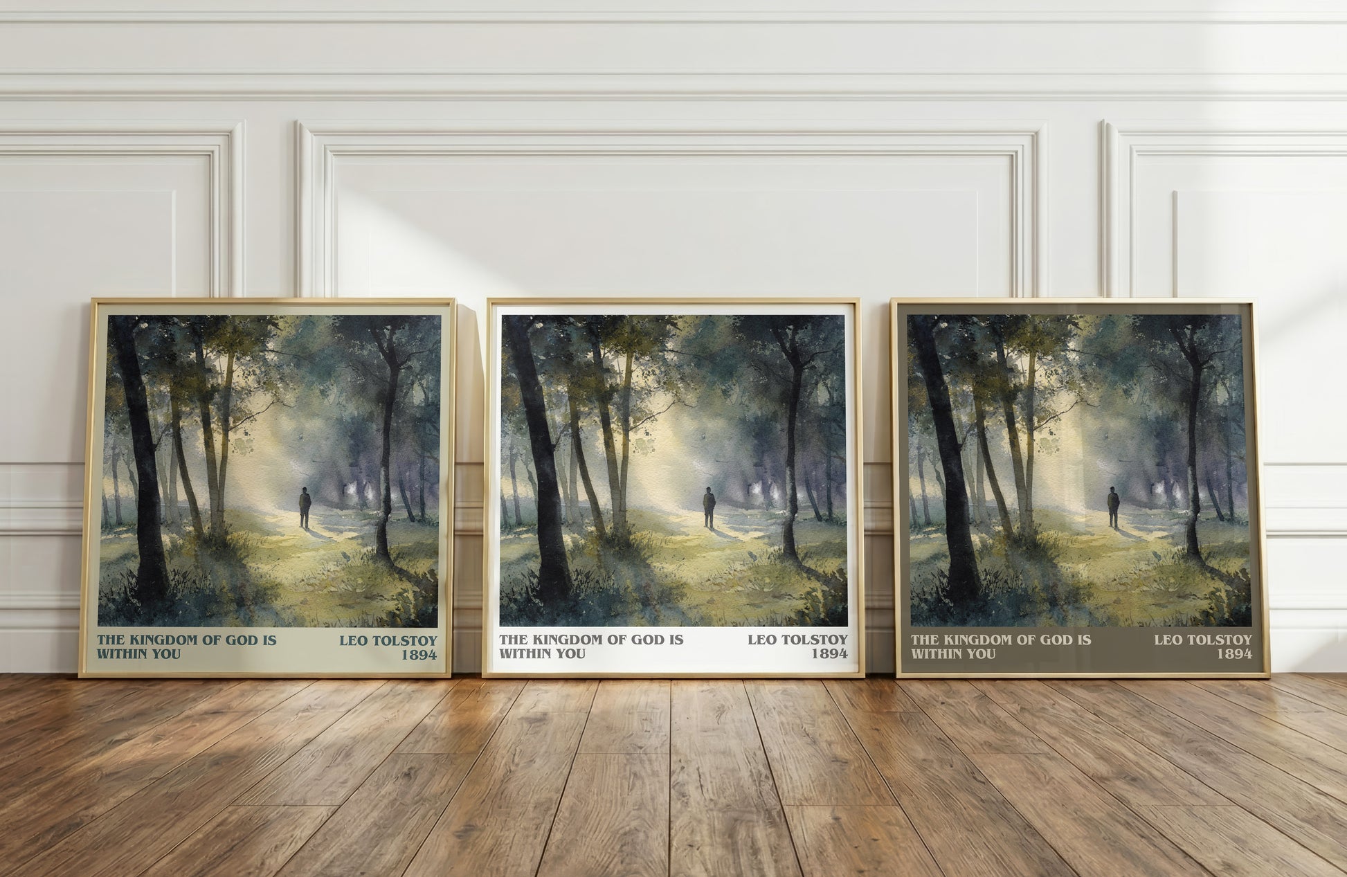 The Kingdom Of God Is Within You literary print framed by window – literary home decor
