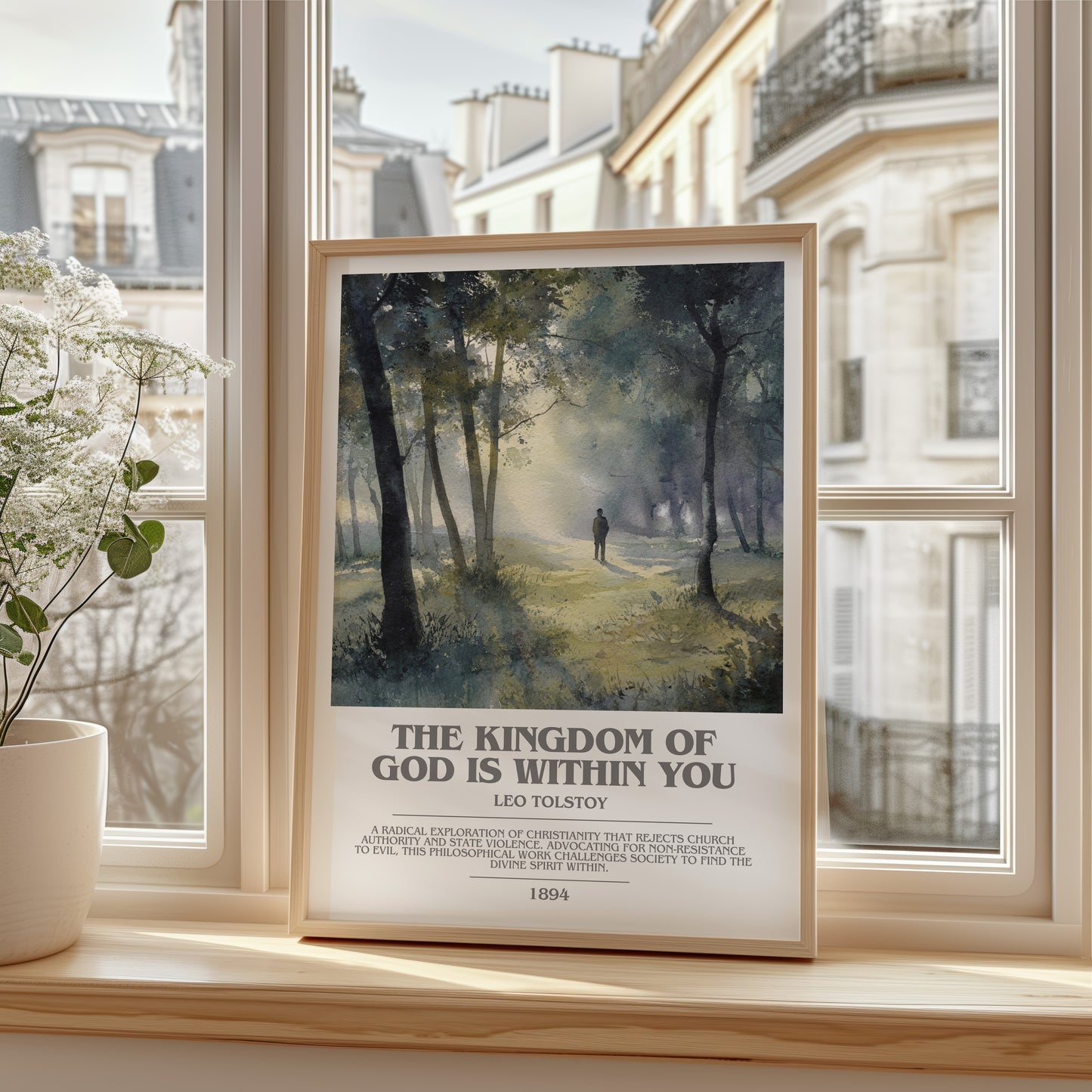 The Kingdom Of God Is Within You bookish poster colour and style options – Leo Tolstoy book art