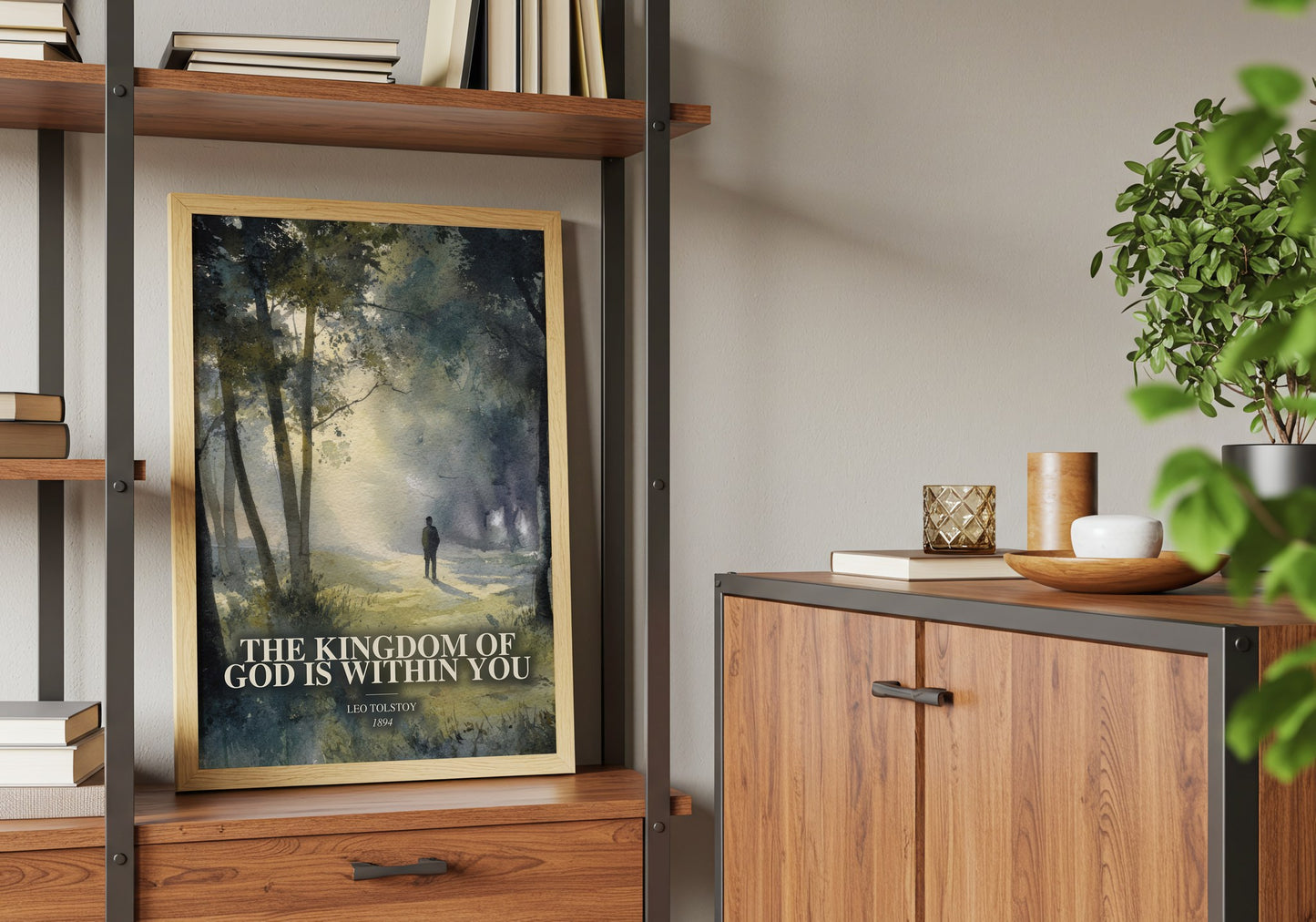 The Kingdom Of God Is Within You book watercolour illustration paper finish options – matte satin gloss