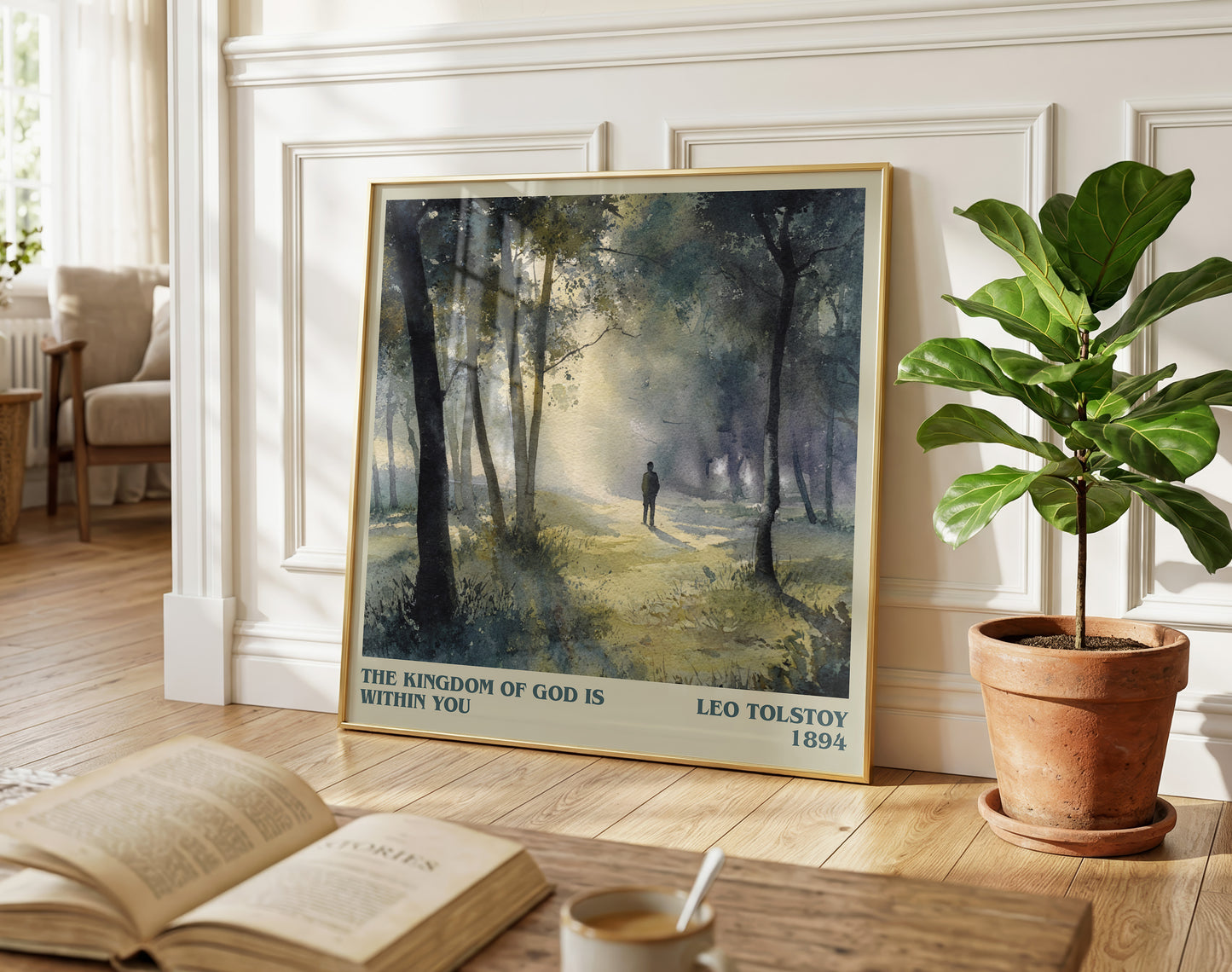 The Kingdom Of God Is Within You literary poster paired in gallery wall – literary art prints
