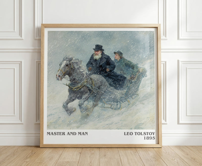Master And Man literary print in frame leaning in hallway – philosophy wall art