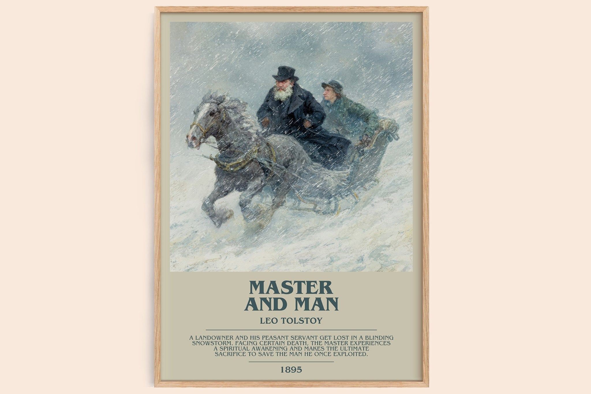 Master And Man Bookish Wall Art by Leo Tolstoy