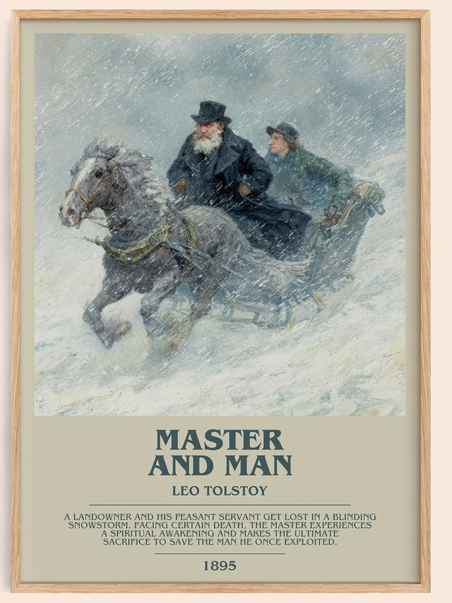 Master And Man Bookish Wall Art by Leo Tolstoy