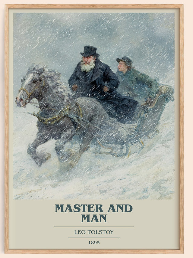 Master And Man Book Cover Poster by Leo Tolstoy